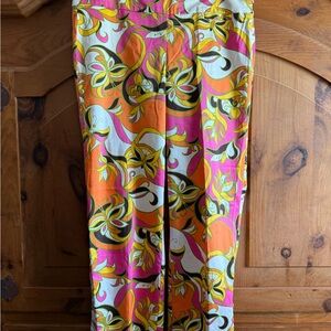 Multicolored Lilly Sidezip Capris